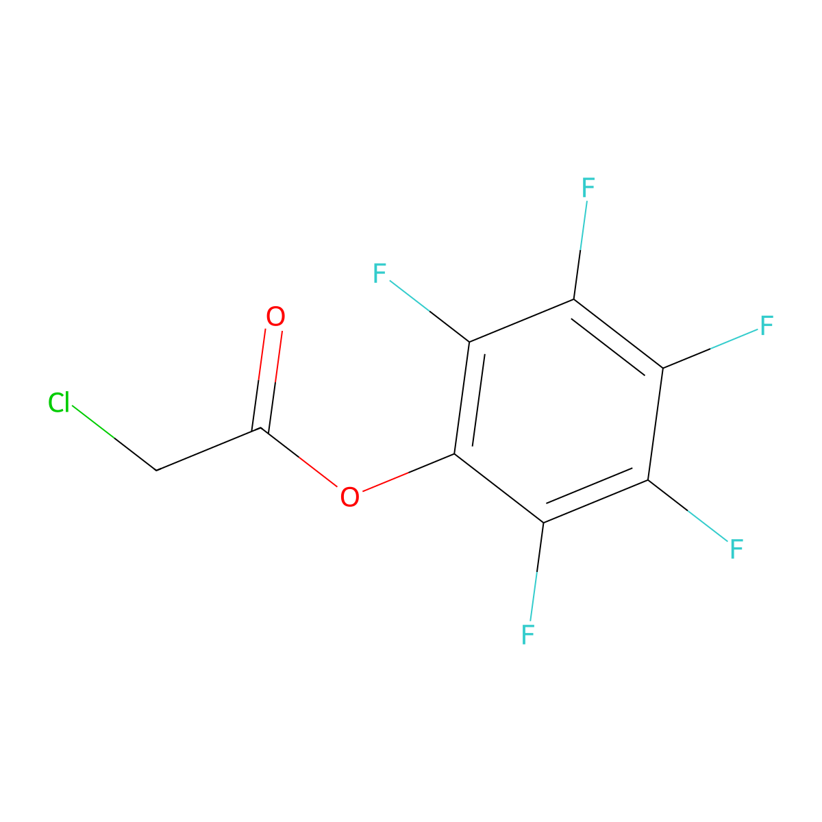 Pentafluorophenyl 2-chloroacetate molecular structure, CAS 240487-99-4