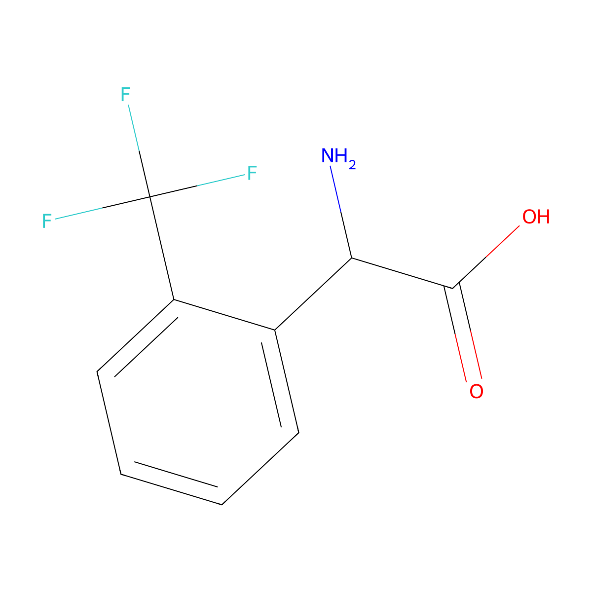 2-(Trifluoromethyl)-DL-phenylglycine molecular structure, CAS 240490-00-0