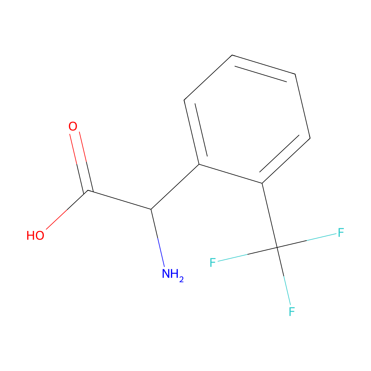 2-(Trifluoromethyl)-DL-phenylglycine molecular structure, CAS 240490-00-0