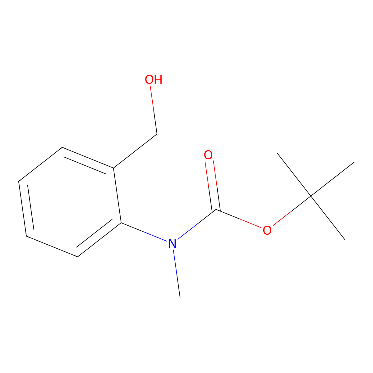 tert-butyl N-[2-(hydroxymethyl)phenyl]-N-methylcarbamate molecular structure, CAS 240493-90-7