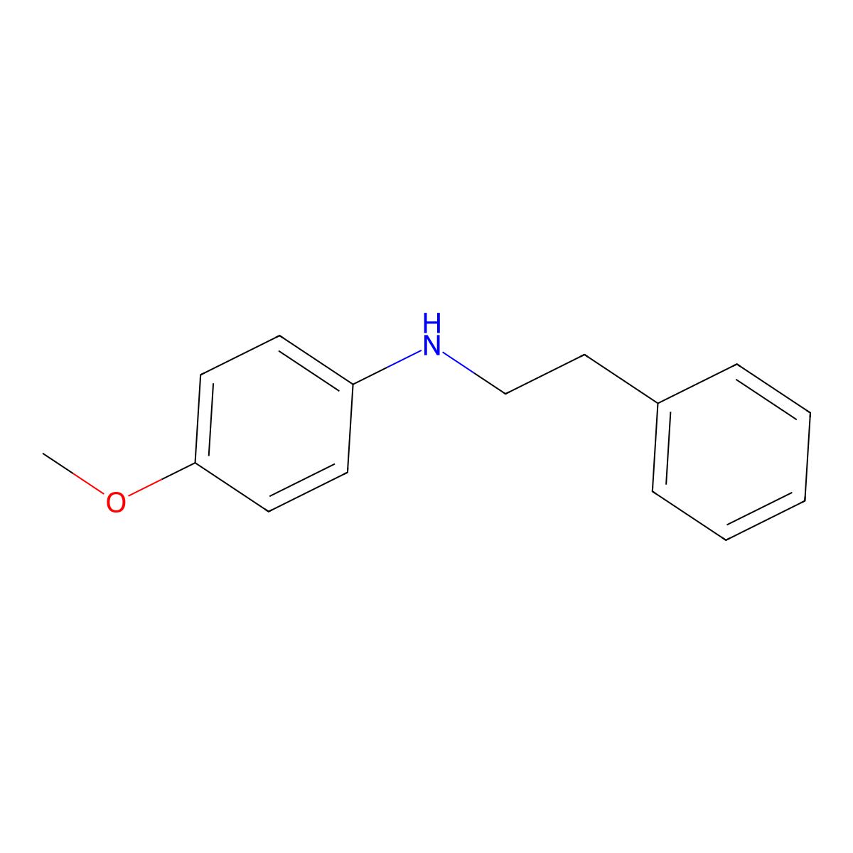4-Methoxy-N-(2-phenylethyl)aniline molecular structure, CAS 2405-59-6