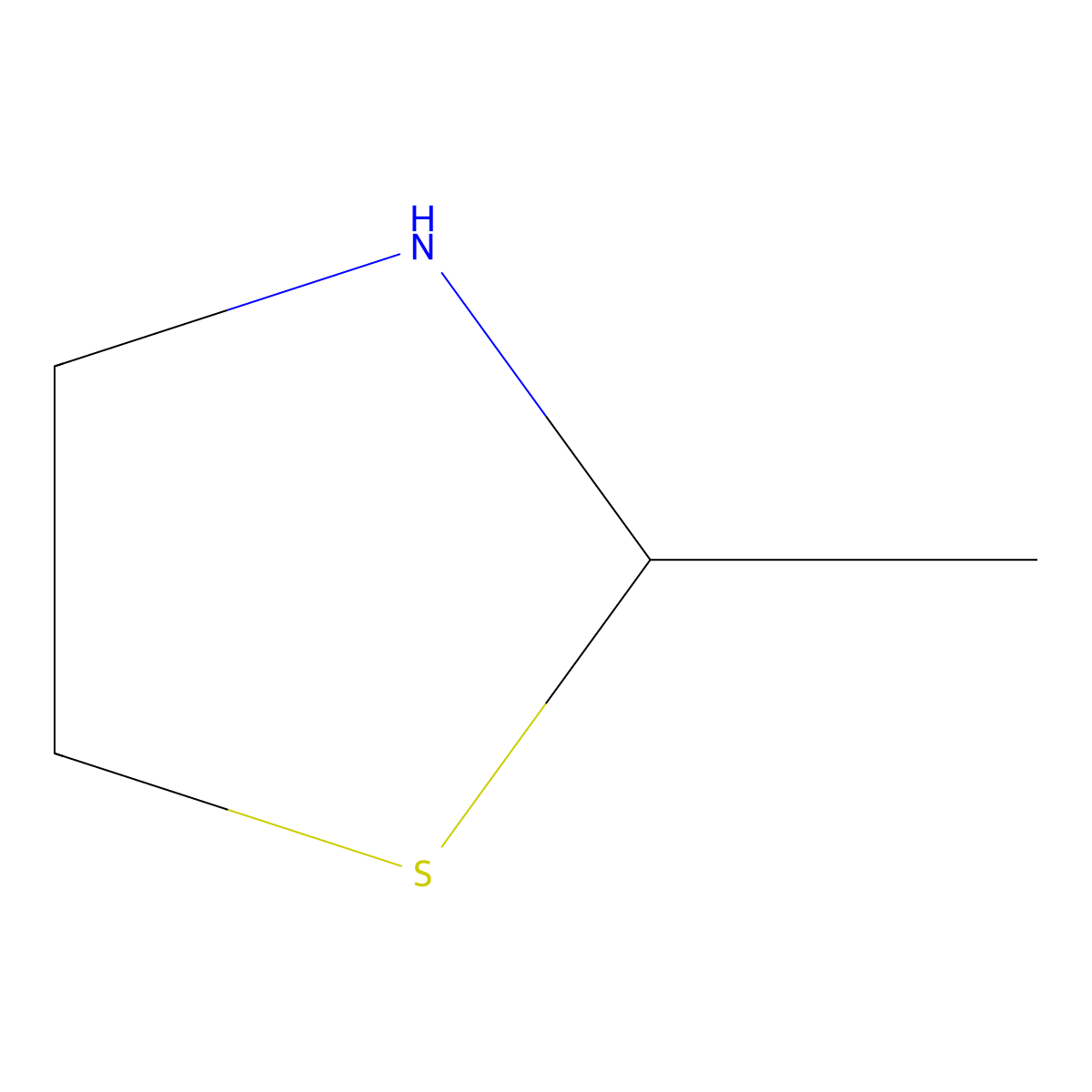 2-Methylthiazolidine molecular structure, CAS 24050-16-6