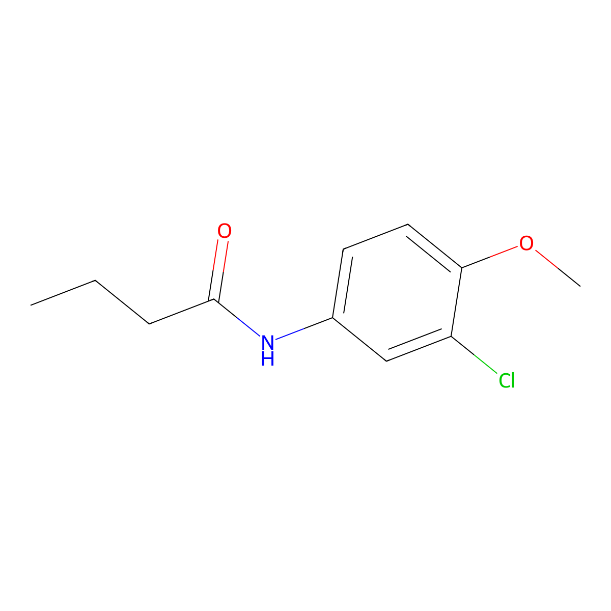 N-(3-chloro-4-methoxyphenyl)butanamide molecular structure, CAS 24051-49-8