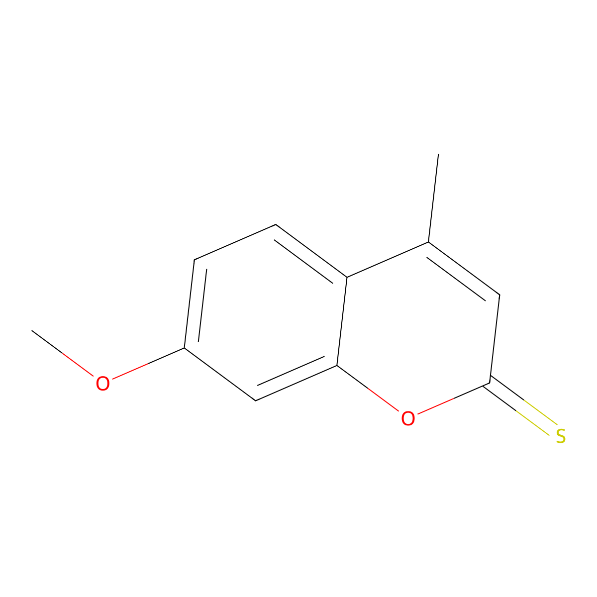 7-methoxy-4-methyl-2H-chromene-2-thione molecular structure, CAS 24051-74-9