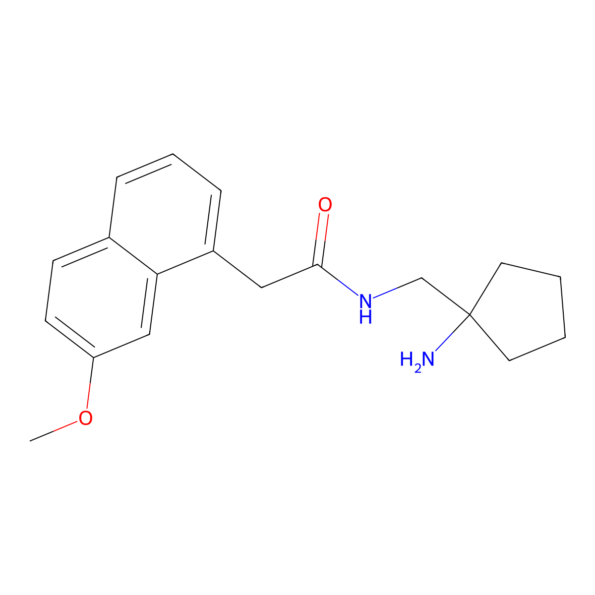 N-[(1-aminocyclopentyl)methyl]-2-(7-methoxynaphthalen-1-yl)acetamide molecular structure, CAS 2405359-07-9