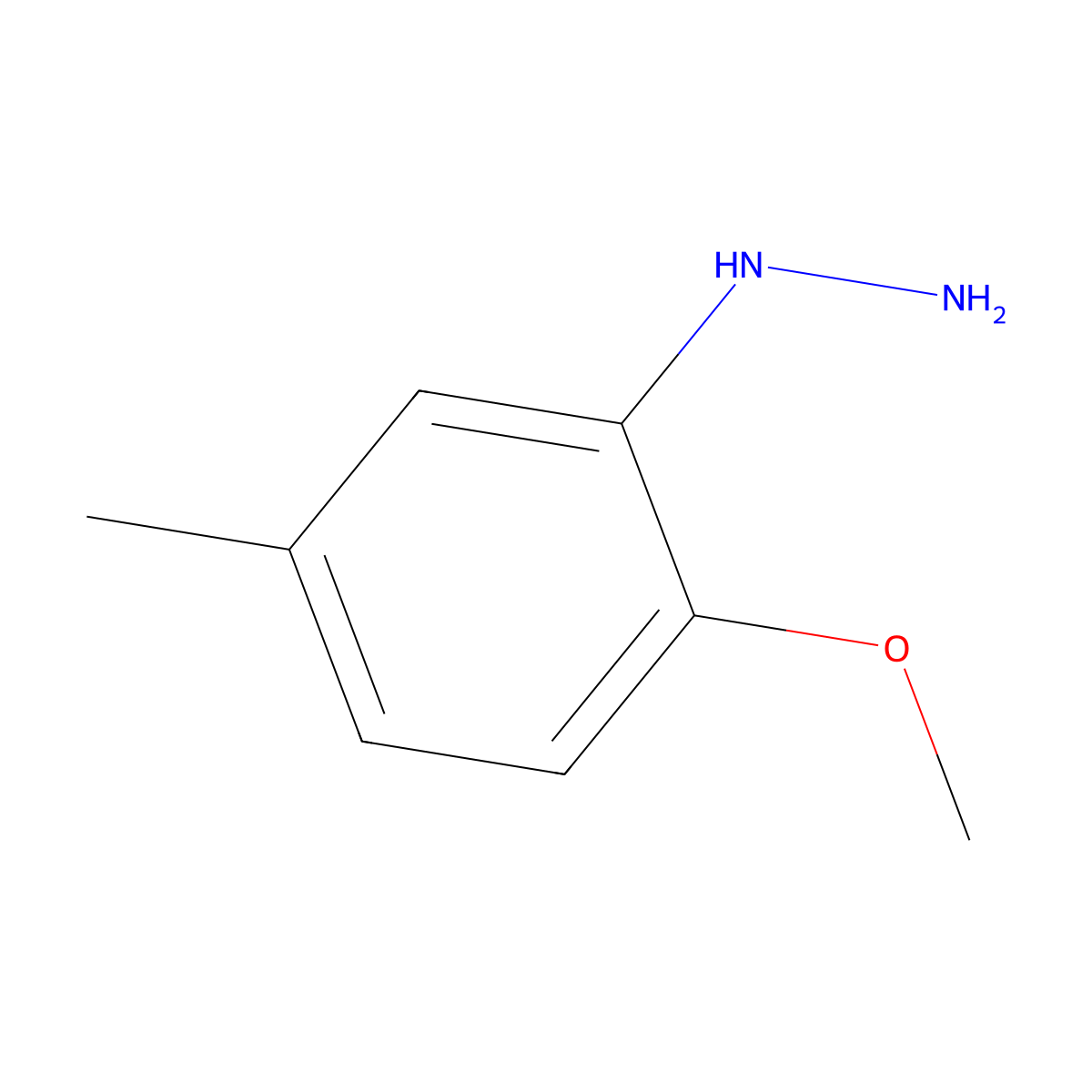 (2-Methoxy-5-methylphenyl)hydrazine molecular structure, CAS 24054-67-9