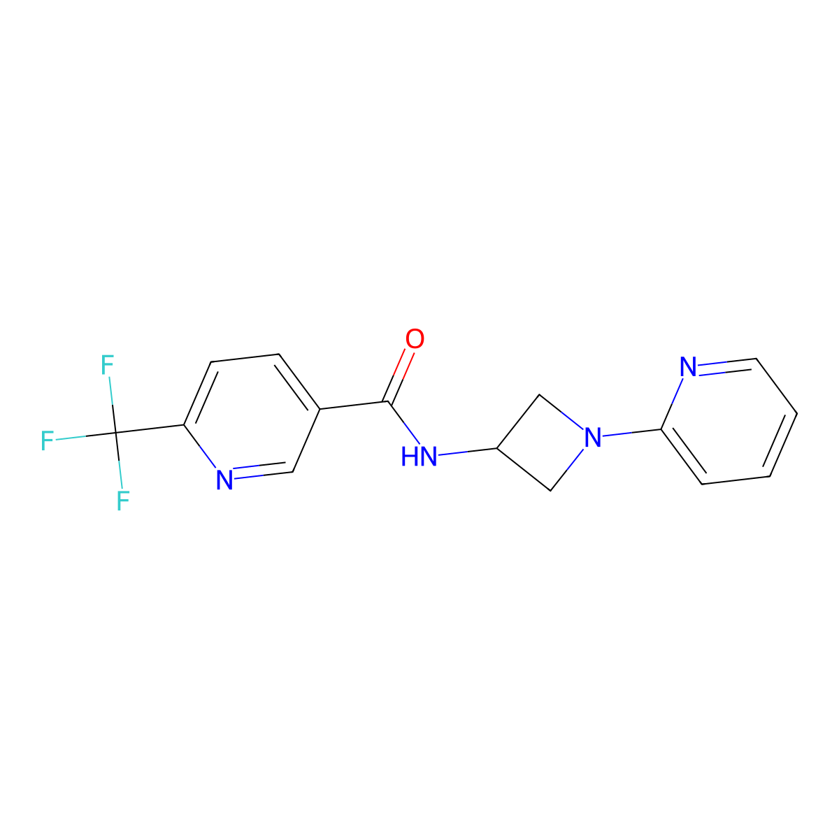 N-[1-(pyridin-2-yl)azetidin-3-yl]-6-(trifluoromethyl)pyridine-3-carboxamide molecular structure, CAS 2405451-33-2