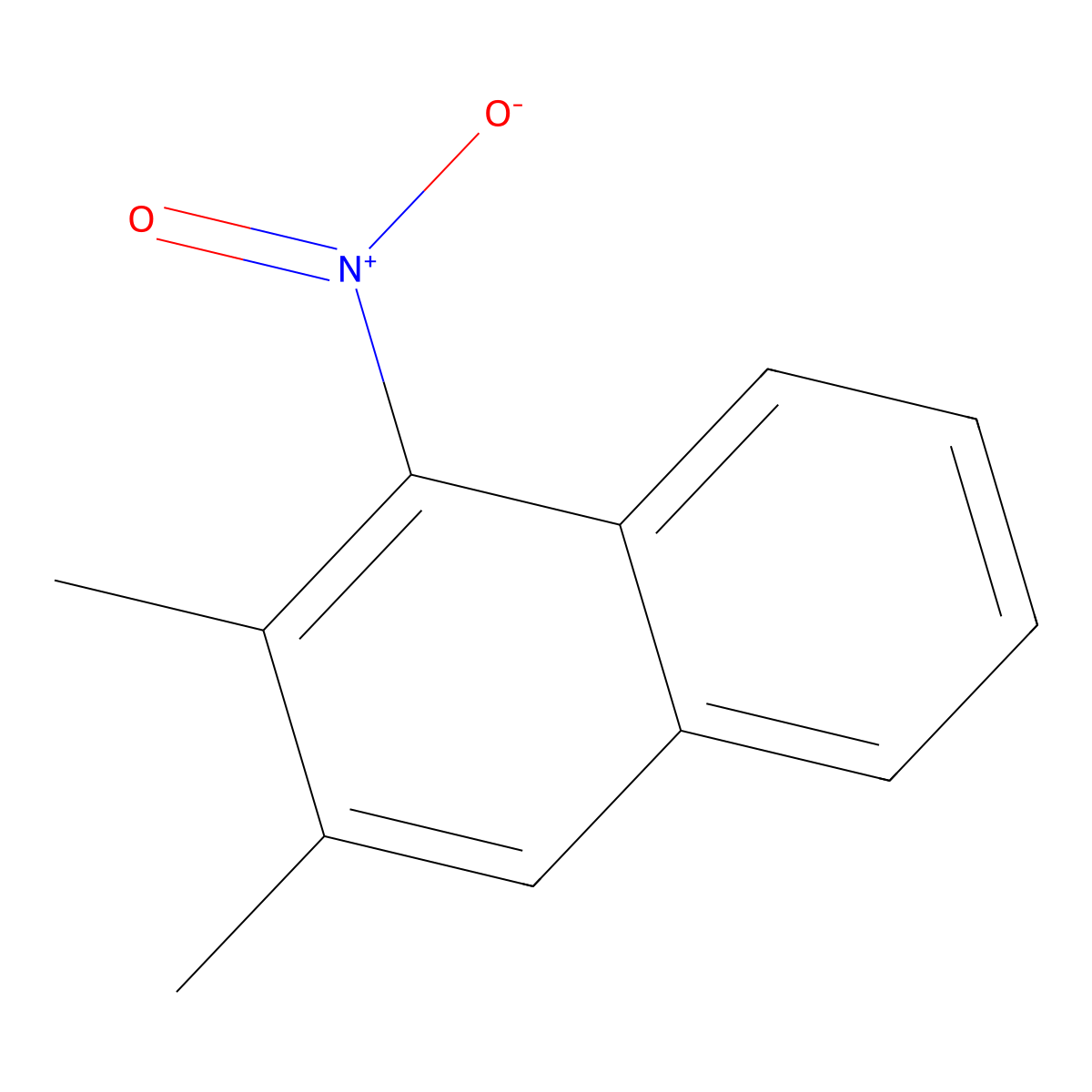 2,3-Dimethyl-1-nitronaphthalene molecular structure, CAS 24055-46-7