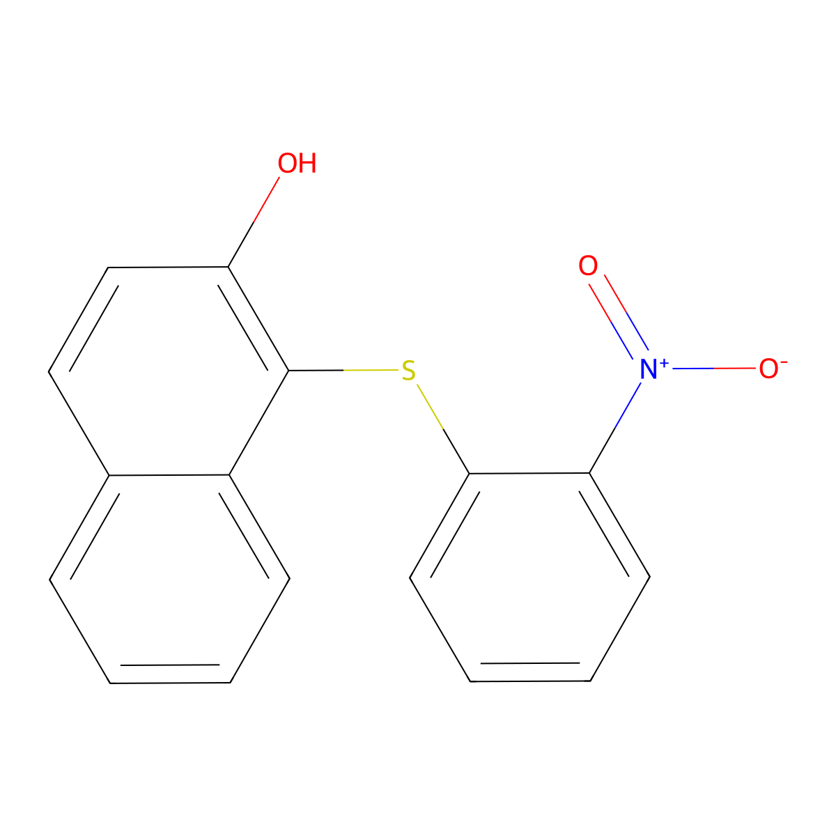 1-(2-Nitrophenyl)sulfanylnaphthalen-2-ol molecular structure, CAS 24059-34-5