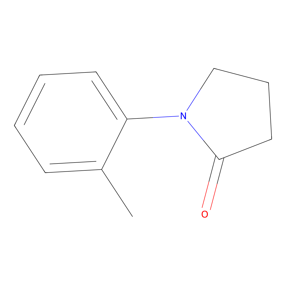 2-Pyrrolidinone, 1-(2-methylphenyl)- molecular structure, CAS 24059-71-0