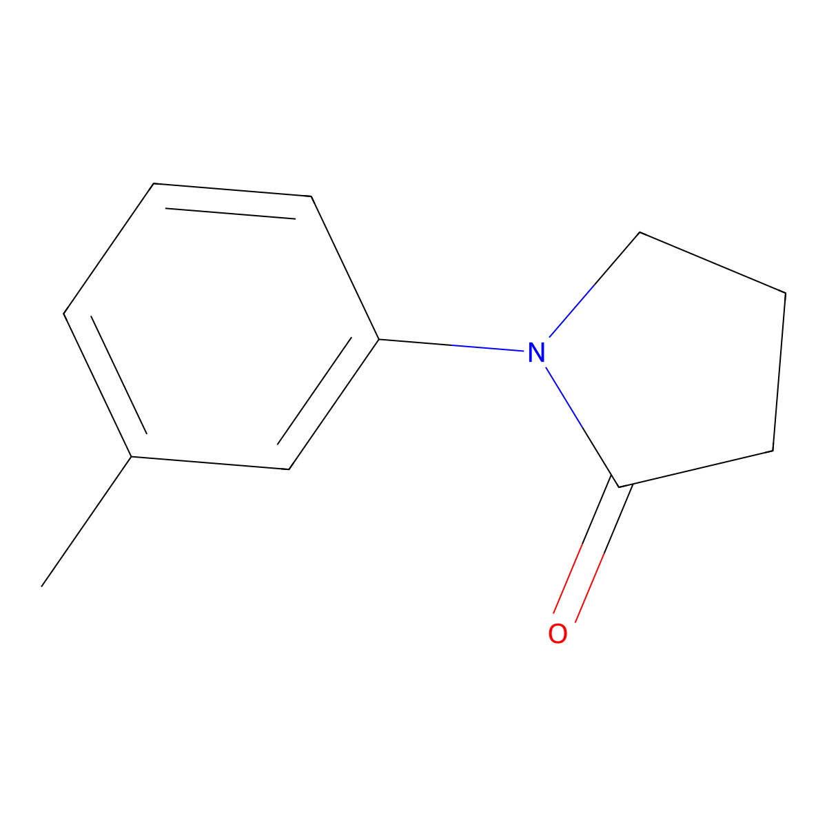 1-(3-Methylphenyl)pyrrolidin-2-one molecular structure, CAS 24059-72-1