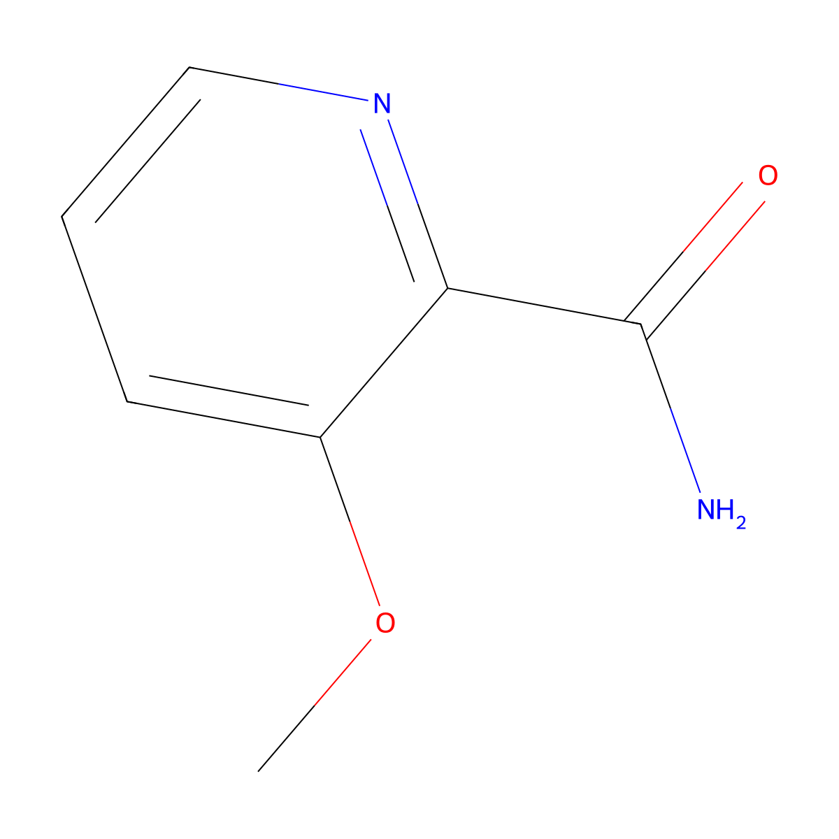3-Methoxypyridine-2-carboxamide molecular structure, CAS 24059-85-6