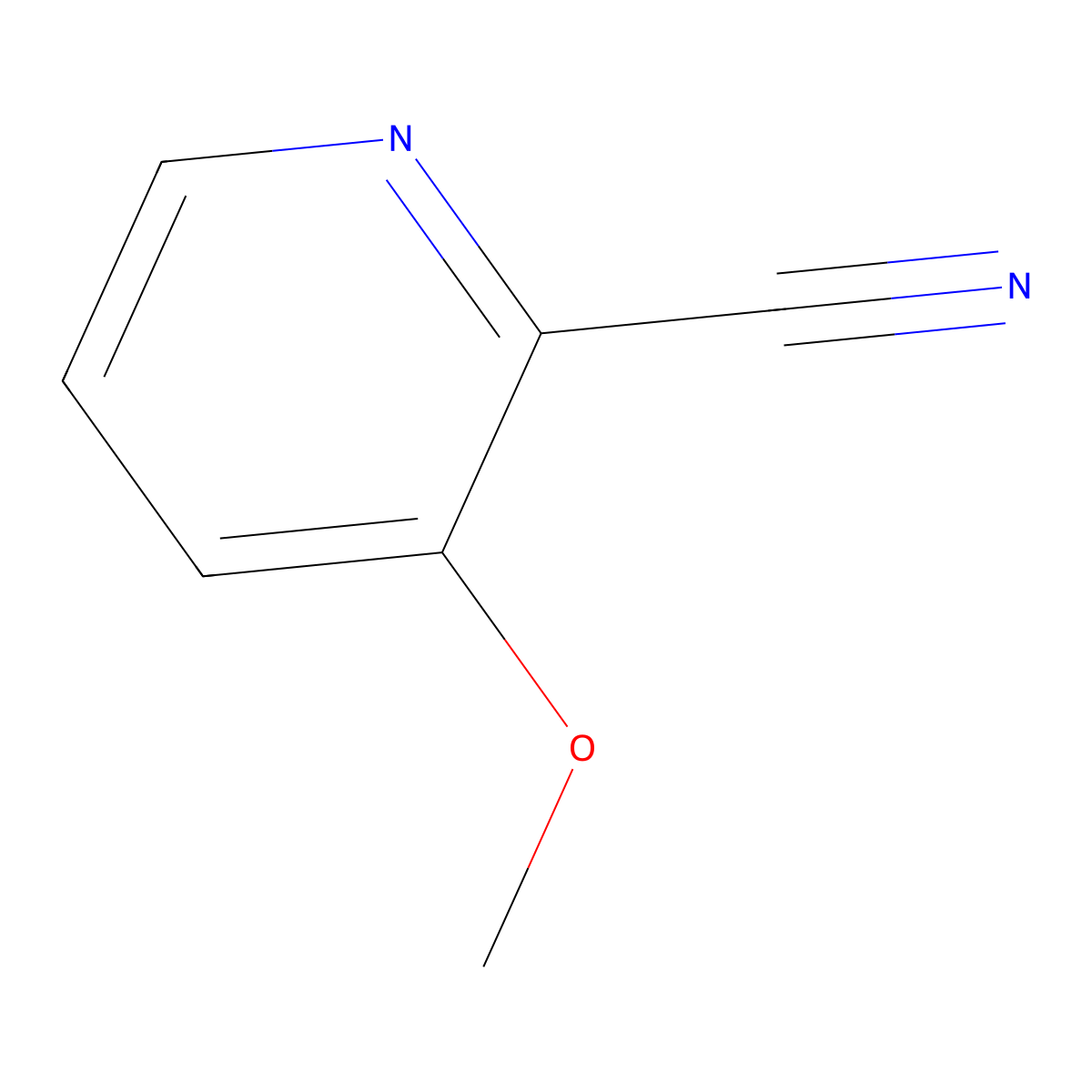 3-Methoxypyridine-2-carbonitrile molecular structure, CAS 24059-89-0