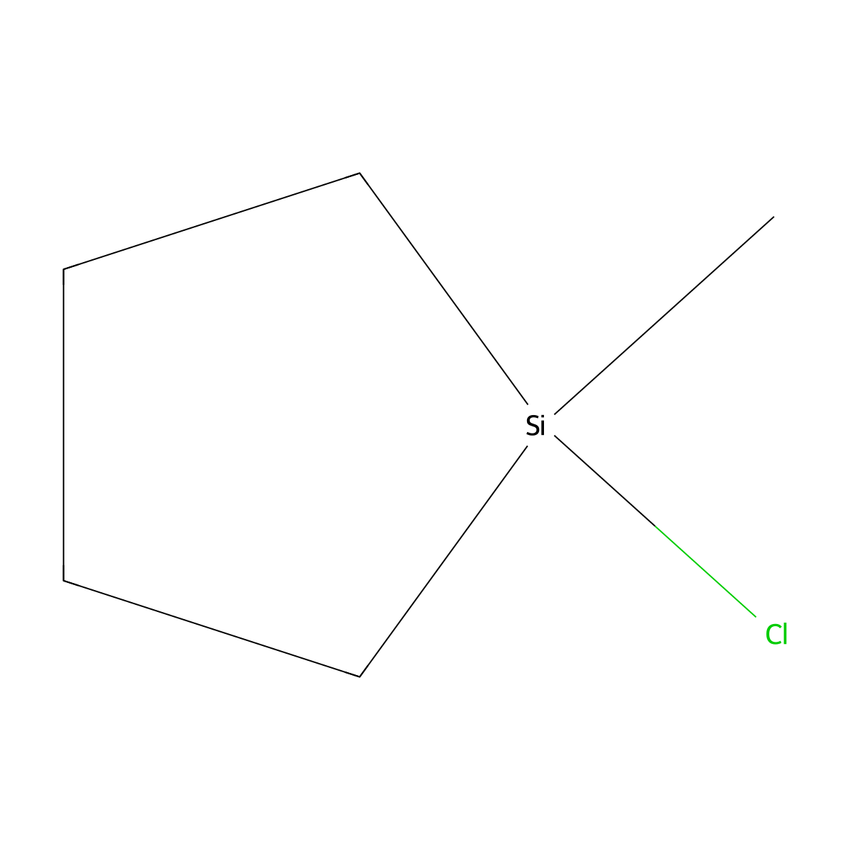 1-Chloro-1-methylsilolane molecular structure, CAS 2406-31-7