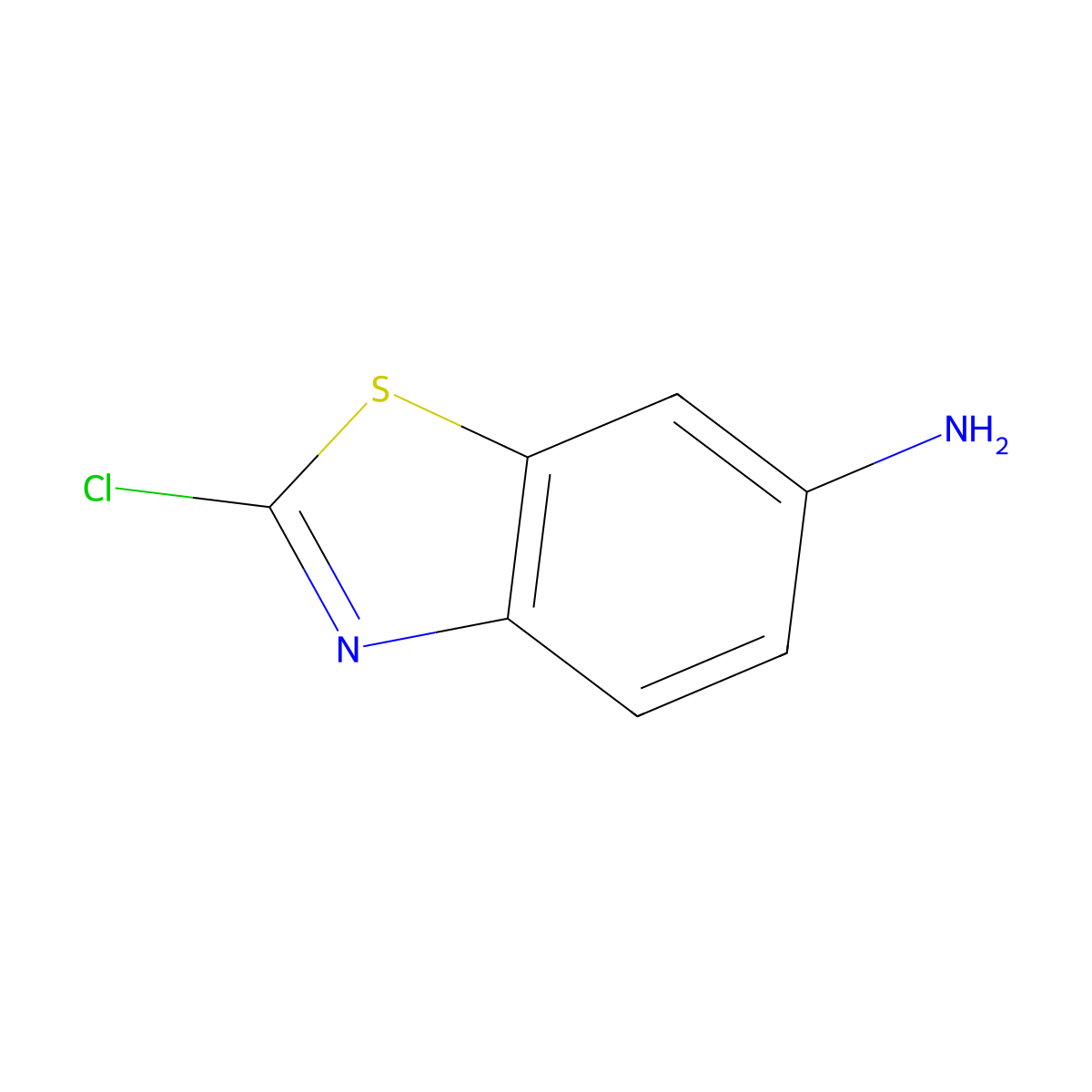 2-Chloro-1,3-benzothiazol-6-amine molecular structure, CAS 2406-90-8