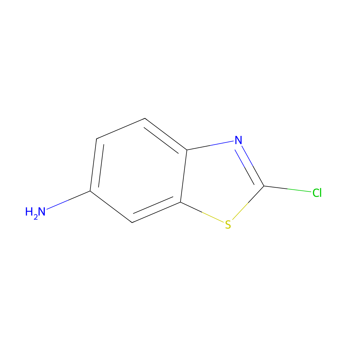 2-Chloro-1,3-benzothiazol-6-amine molecular structure, CAS 2406-90-8