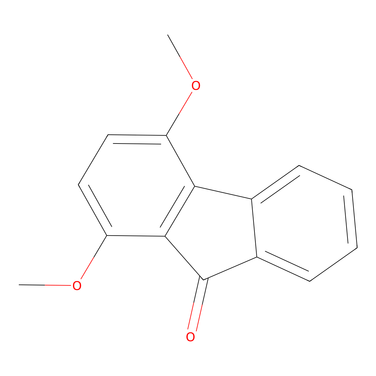 1,4-dimethoxy-9H-fluoren-9-one molecular structure, CAS 24061-14-1