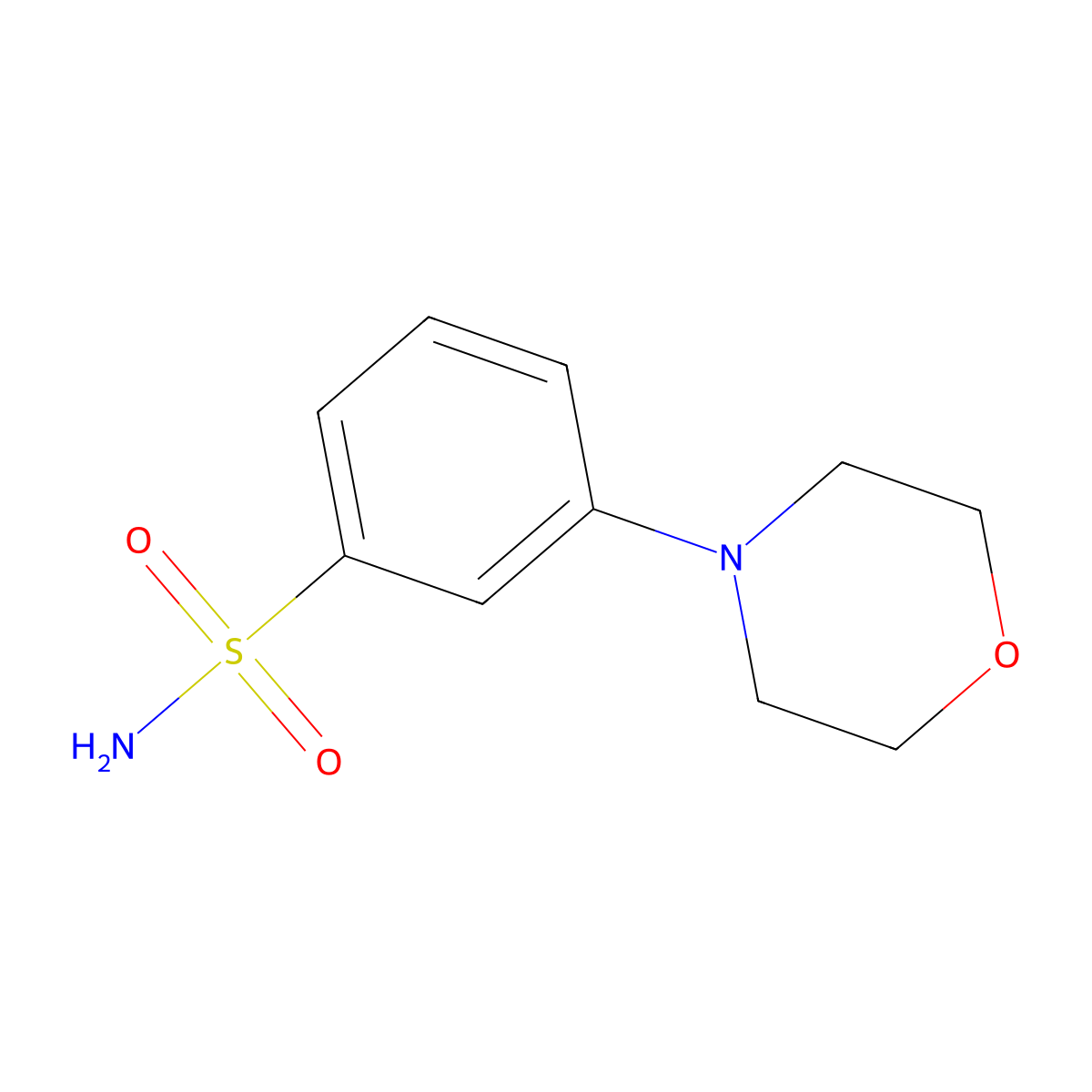 3-(Morpholin-4-yl)benzene-1-sulfonamide molecular structure, CAS 2406167-03-9
