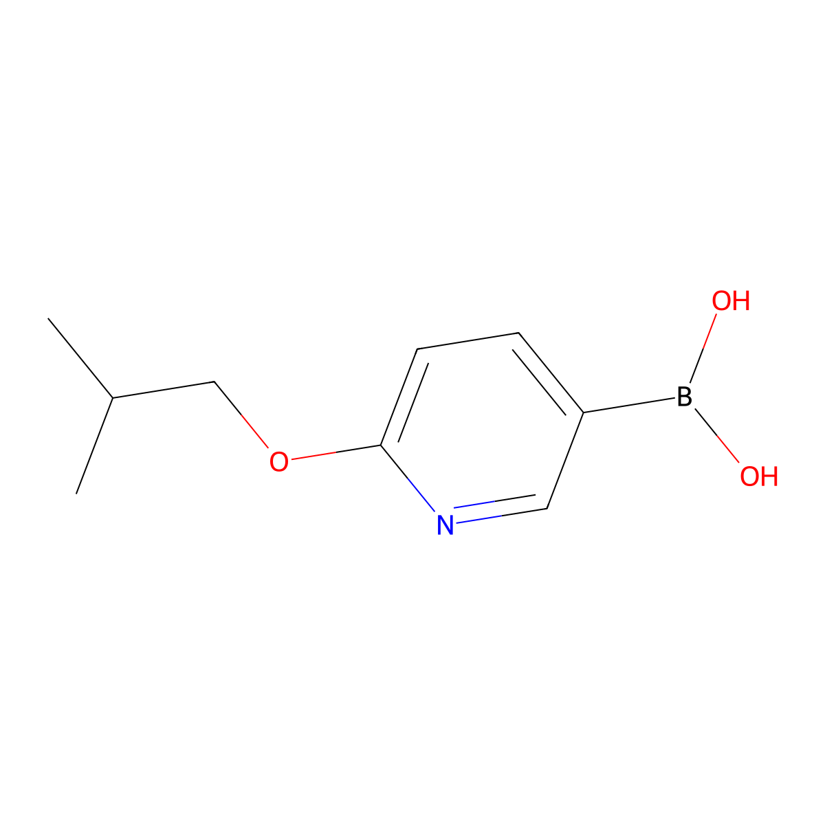 (6-(2-Methylpropoxy)pyridin-3-yl)boronic acid molecular structure, CAS 2406206-23-1