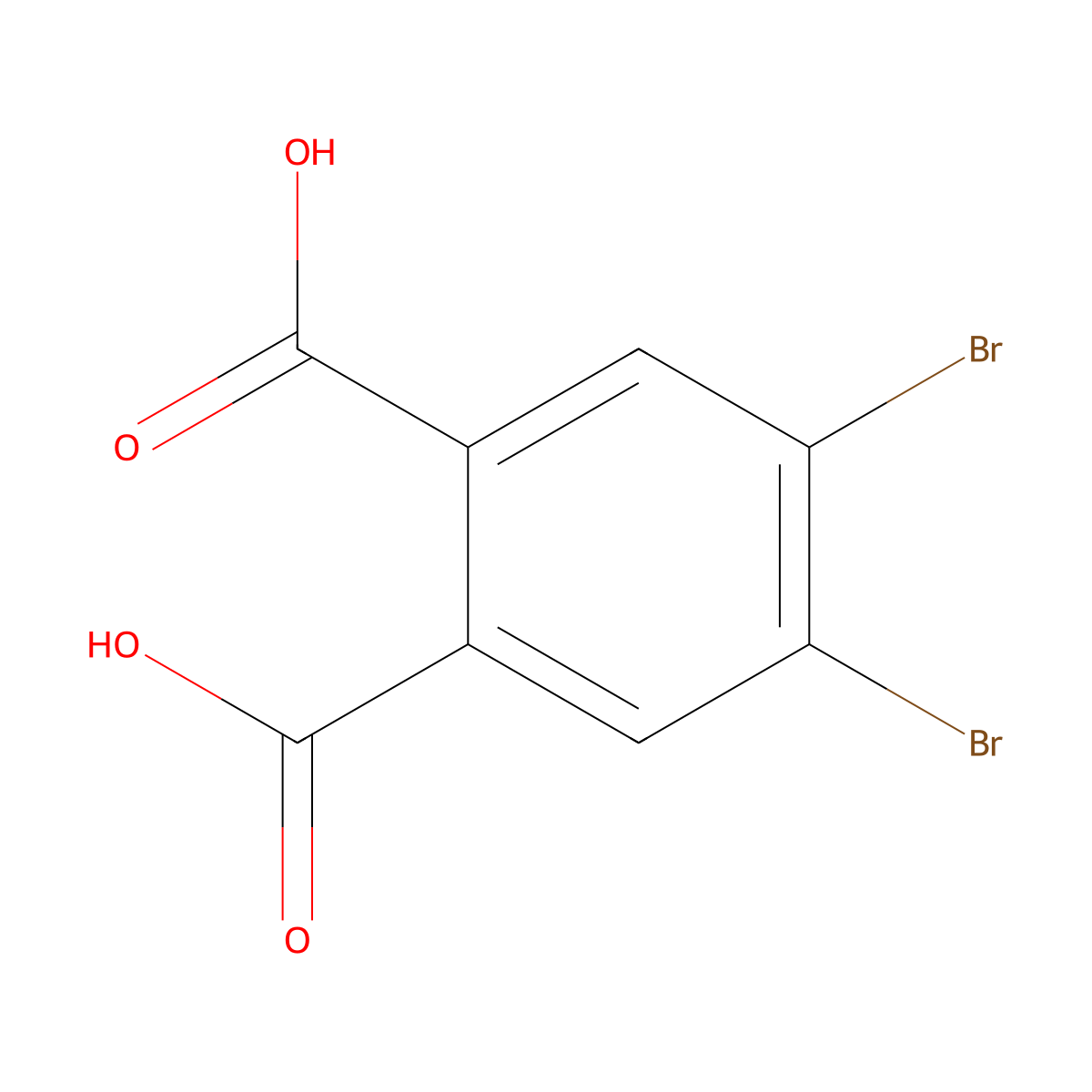 4,5-Dibromobenzene-1,2-dicarboxylic acid molecular structure, CAS 24063-28-3
