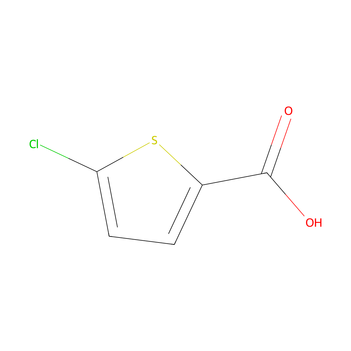 5-Chloro-2-thiophenecarboxylic acid molecular structure, CAS 24065-33-6