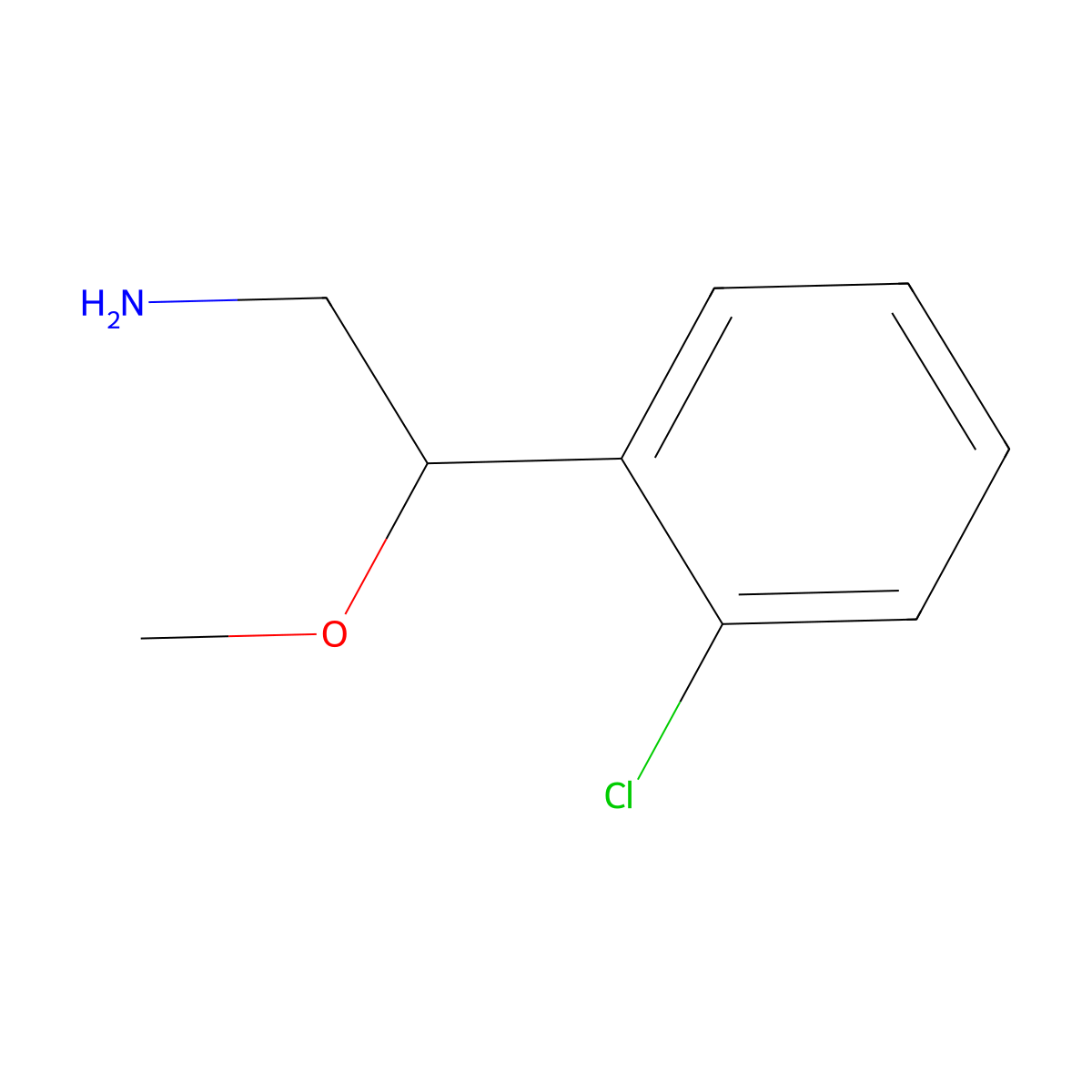 2-Chloro-beta-methoxybenzeneethanamine molecular structure, CAS 24065-45-0