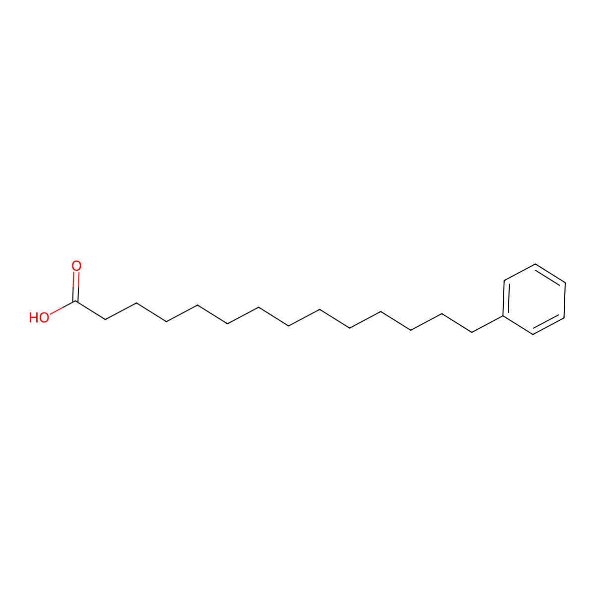 14-Phenyltetradecanoic acid molecular structure, CAS 24065-50-7