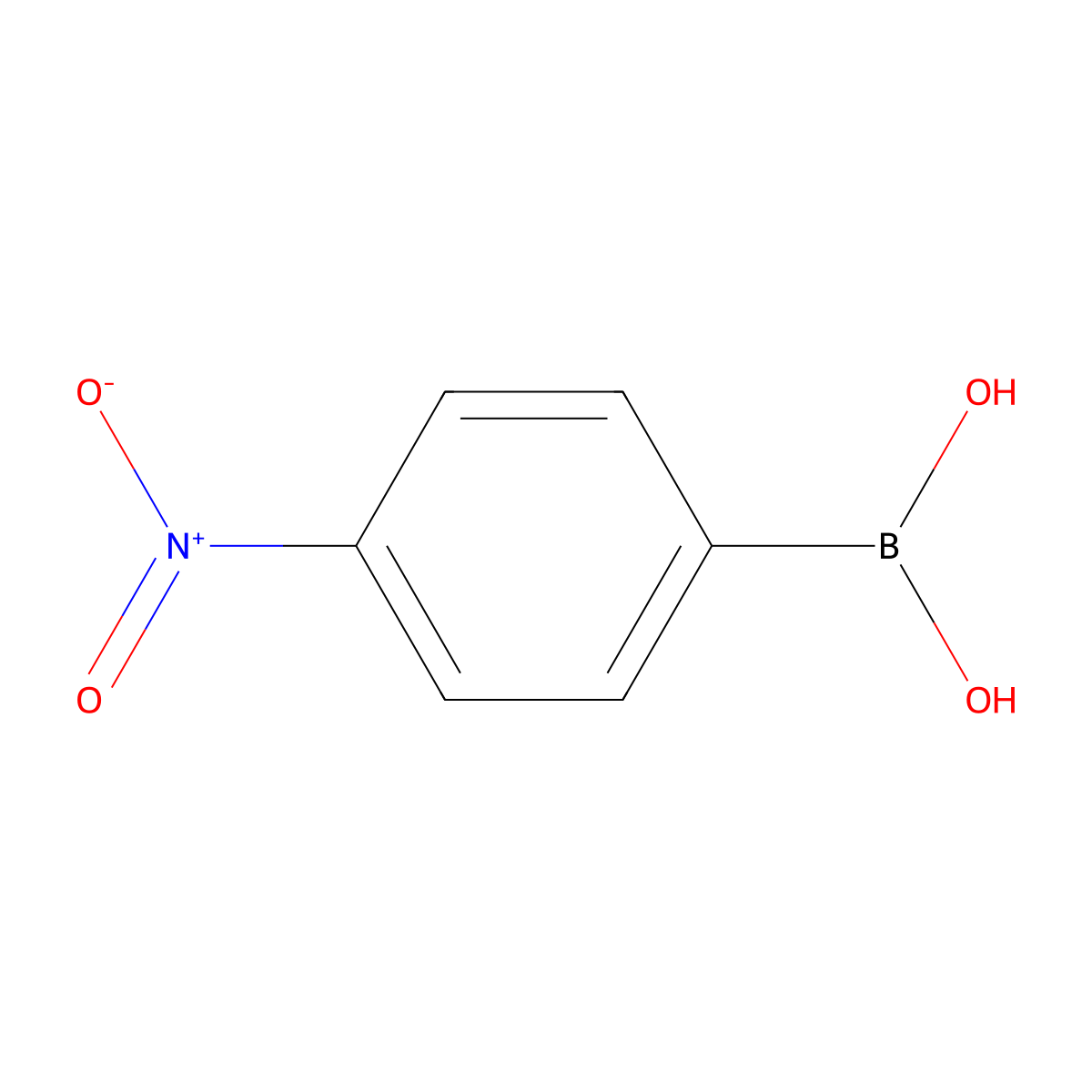 4-Nitrophenylboronic acid molecular structure, CAS 24067-17-2