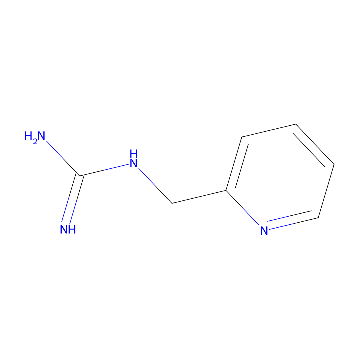 1-(Pyridin-2-ylmethyl)guanidine molecular structure, CAS 24067-29-6