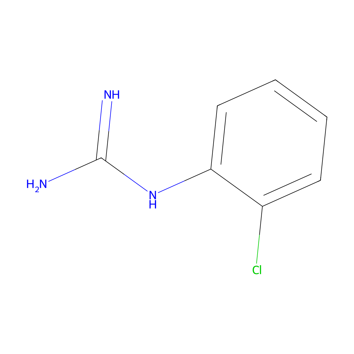 Chlorophenylguanidine molecular structure, CAS 24067-35-4