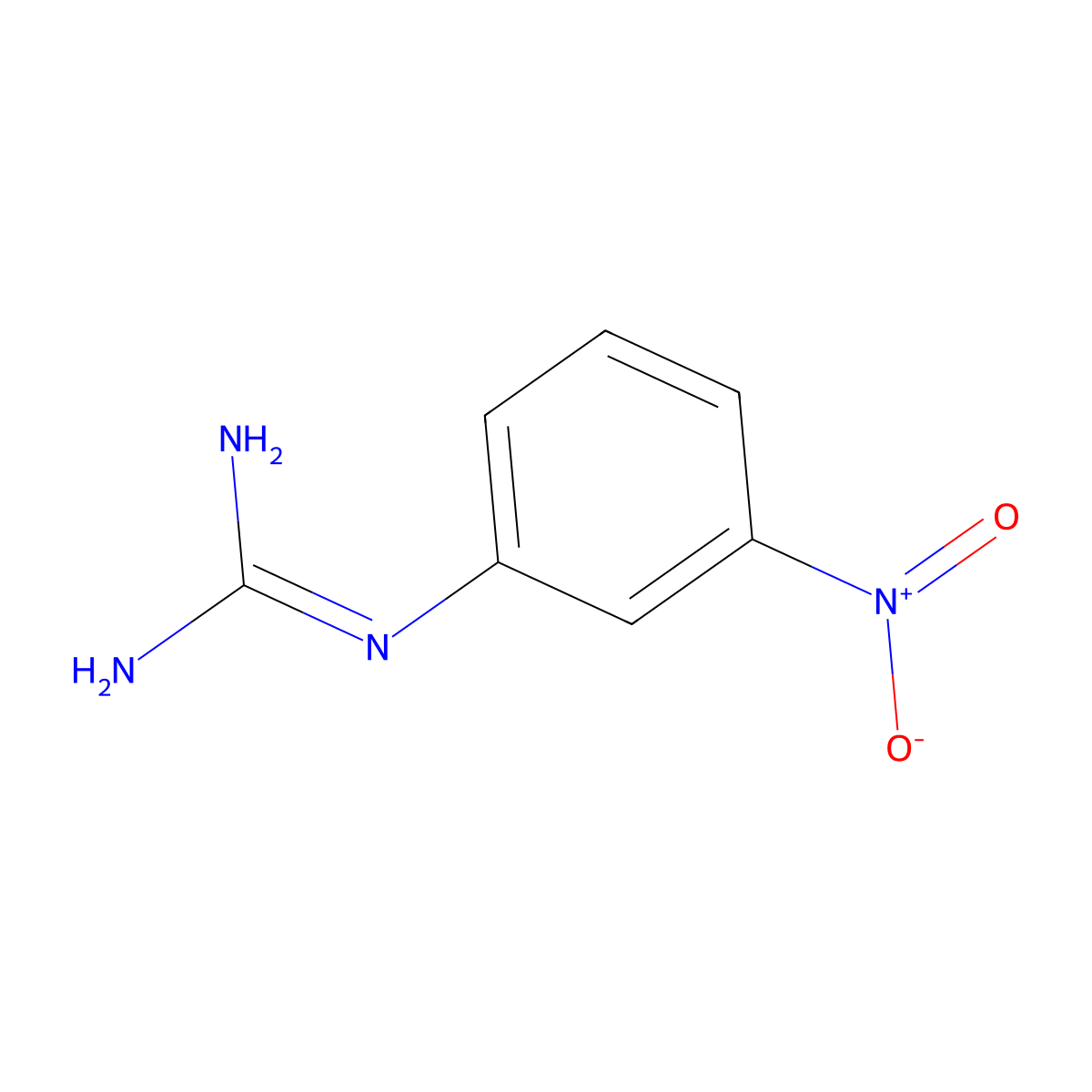 N-(3-nitrophenyl)guanidine molecular structure, CAS 24067-37-6
