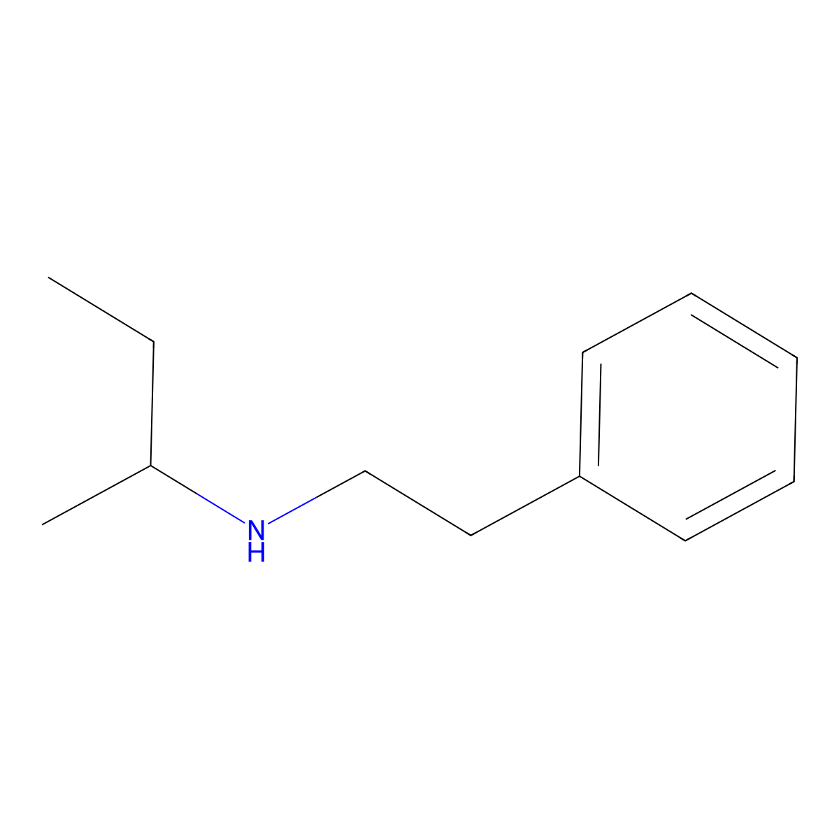 (Butan-2-yl)(2-phenylethyl)amine molecular structure, CAS 24068-20-0