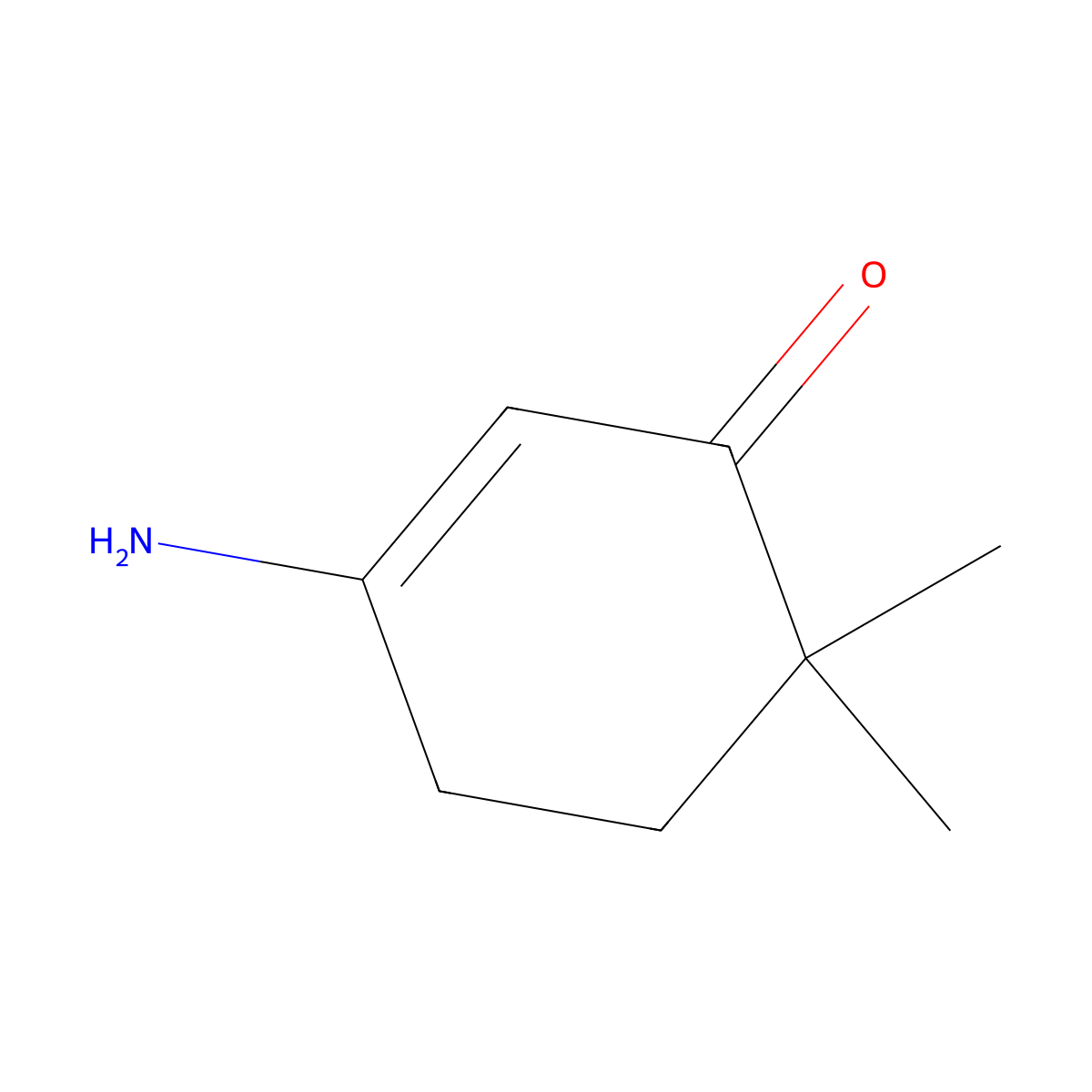 3-Amino-6,6-dimethylcyclohex-2-en-1-one molecular structure, CAS 24068-46-0