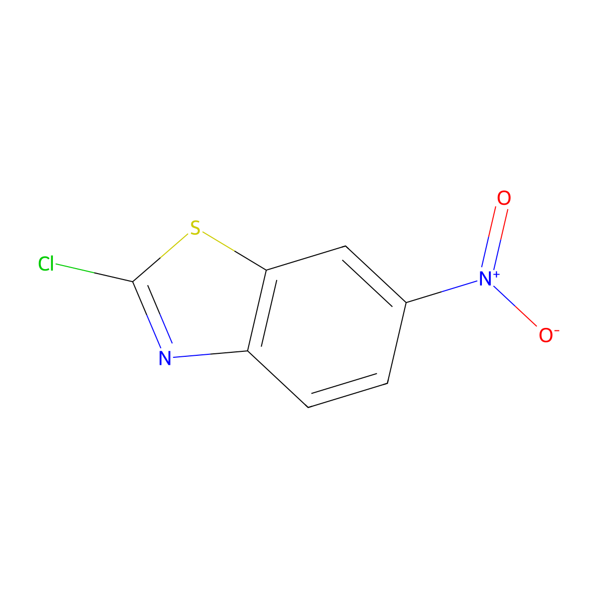 2-Chloro-6-nitrobenzothiazole molecular structure, CAS 2407-11-6