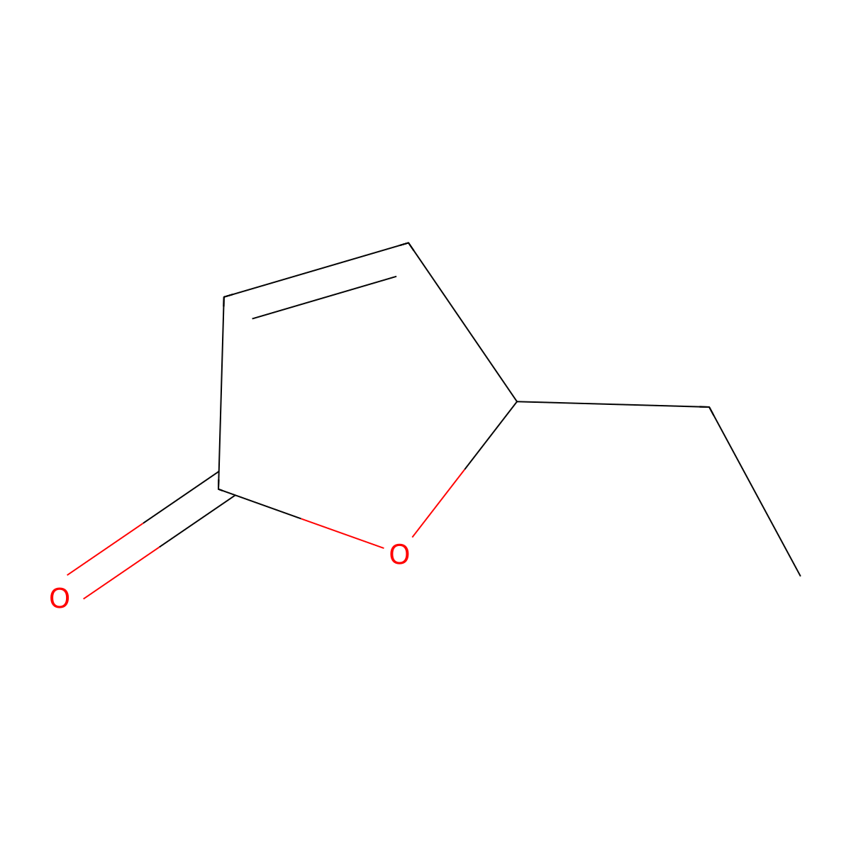 5-ethyl-2(5H)-furanone molecular structure, CAS 2407-43-4