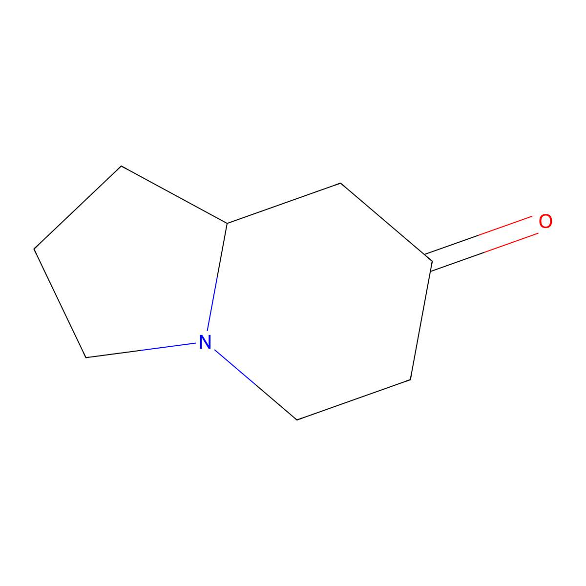 Octahydroindolizin-7-one molecular structure, CAS 2407-99-0