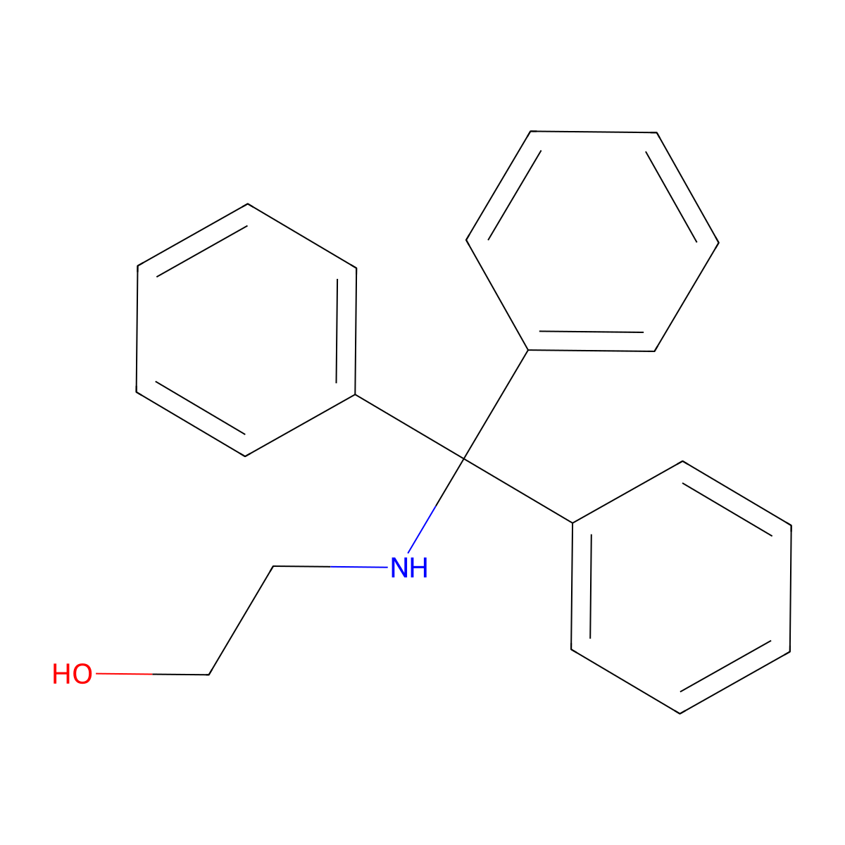 2-((Triphenylmethyl)amino)ethanol molecular structure, CAS 24070-16-4