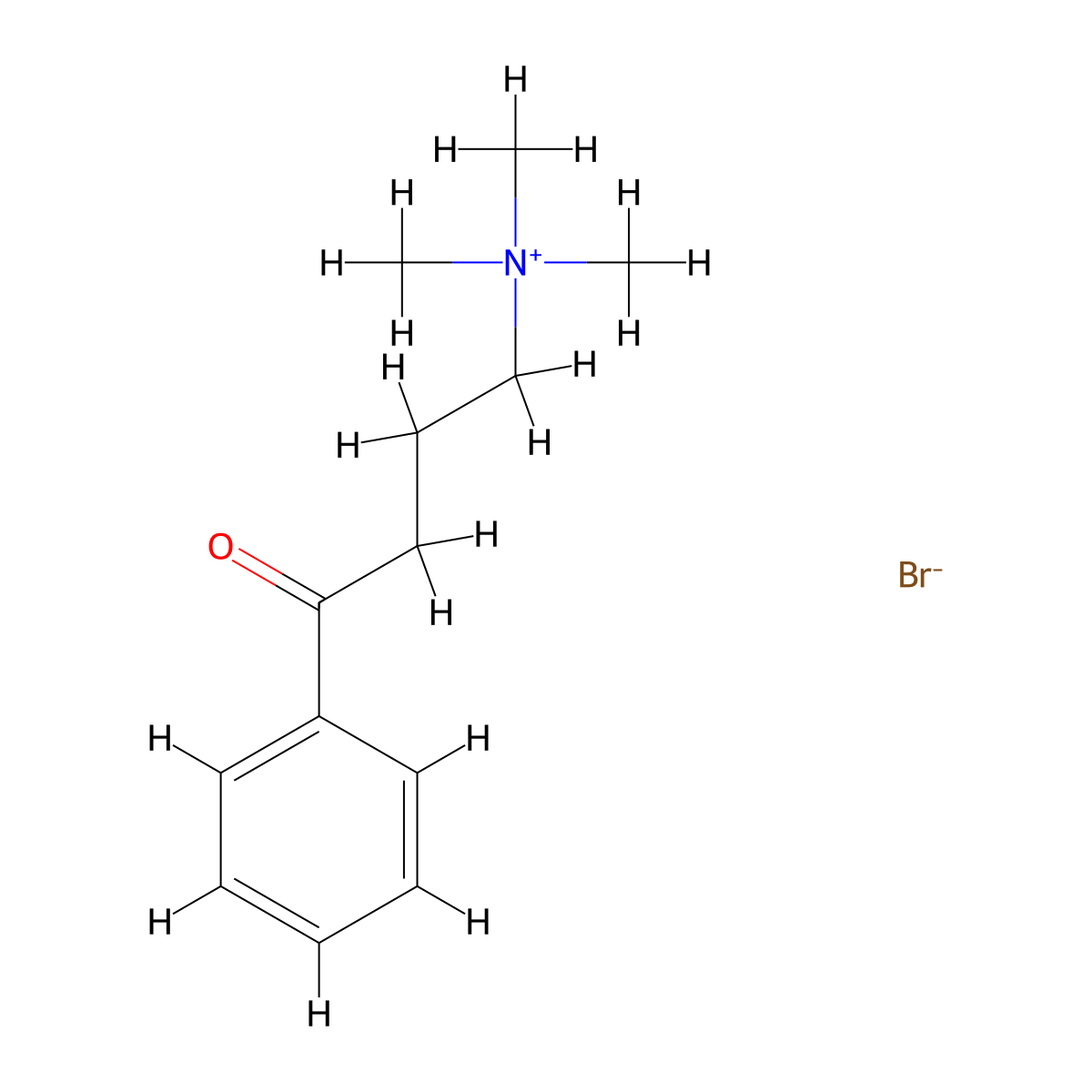 N,N,N-Trimethyl-4-oxo-4-phenylbutan-1-aminium bromide molecular structure, CAS 24070-48-2