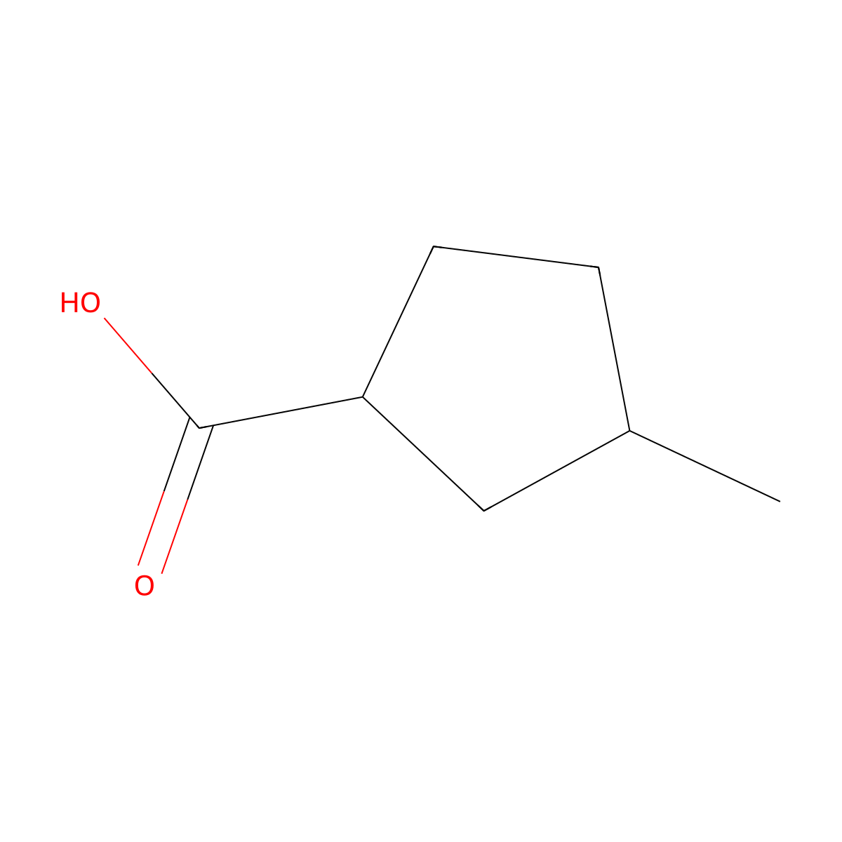3-Methylcyclopentane-1-carboxylic acid molecular structure, CAS 24070-68-6