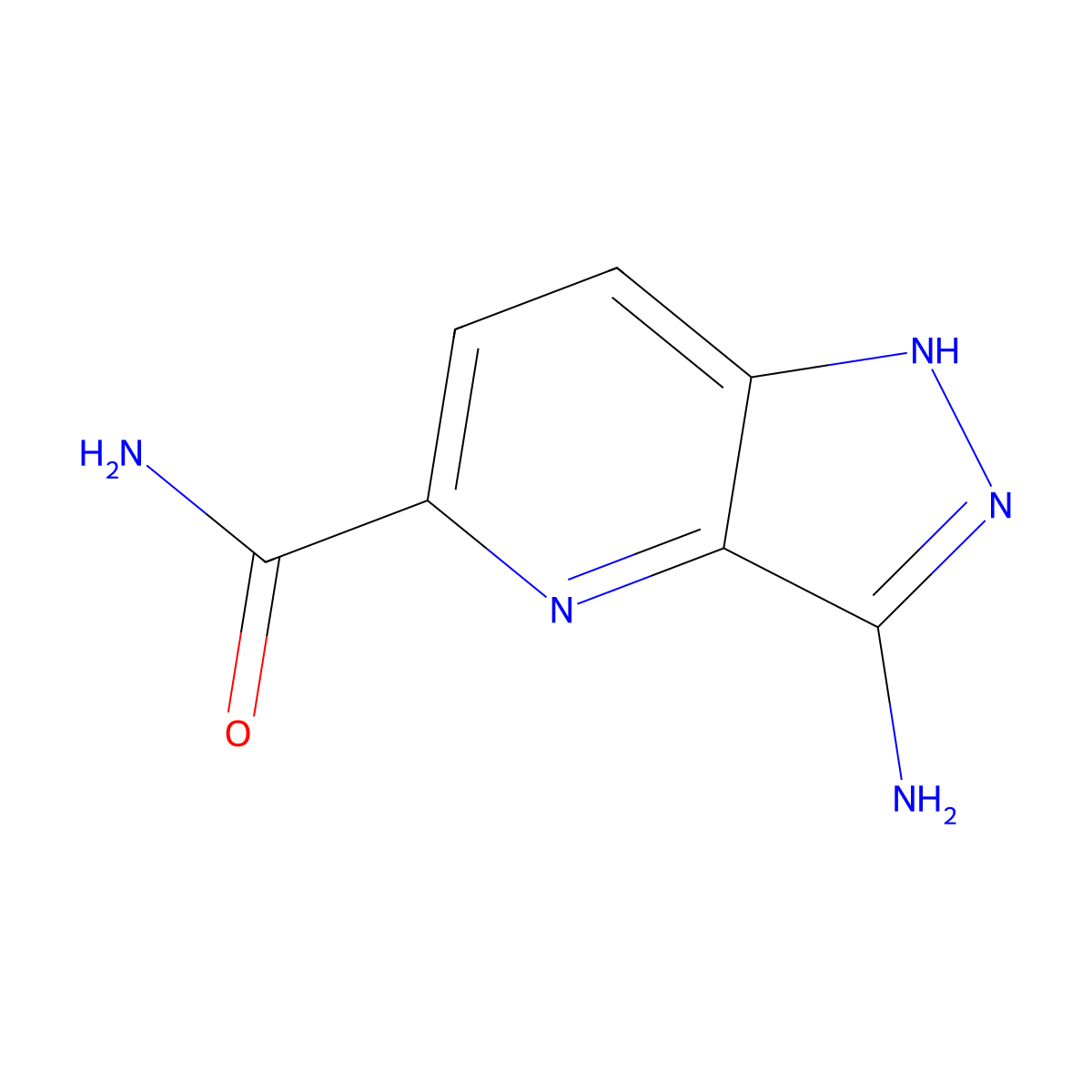 3-amino-1H-Pyrazolo[4,3-b]pyridine-5-carboxamide molecular structure, CAS 2407051-44-7