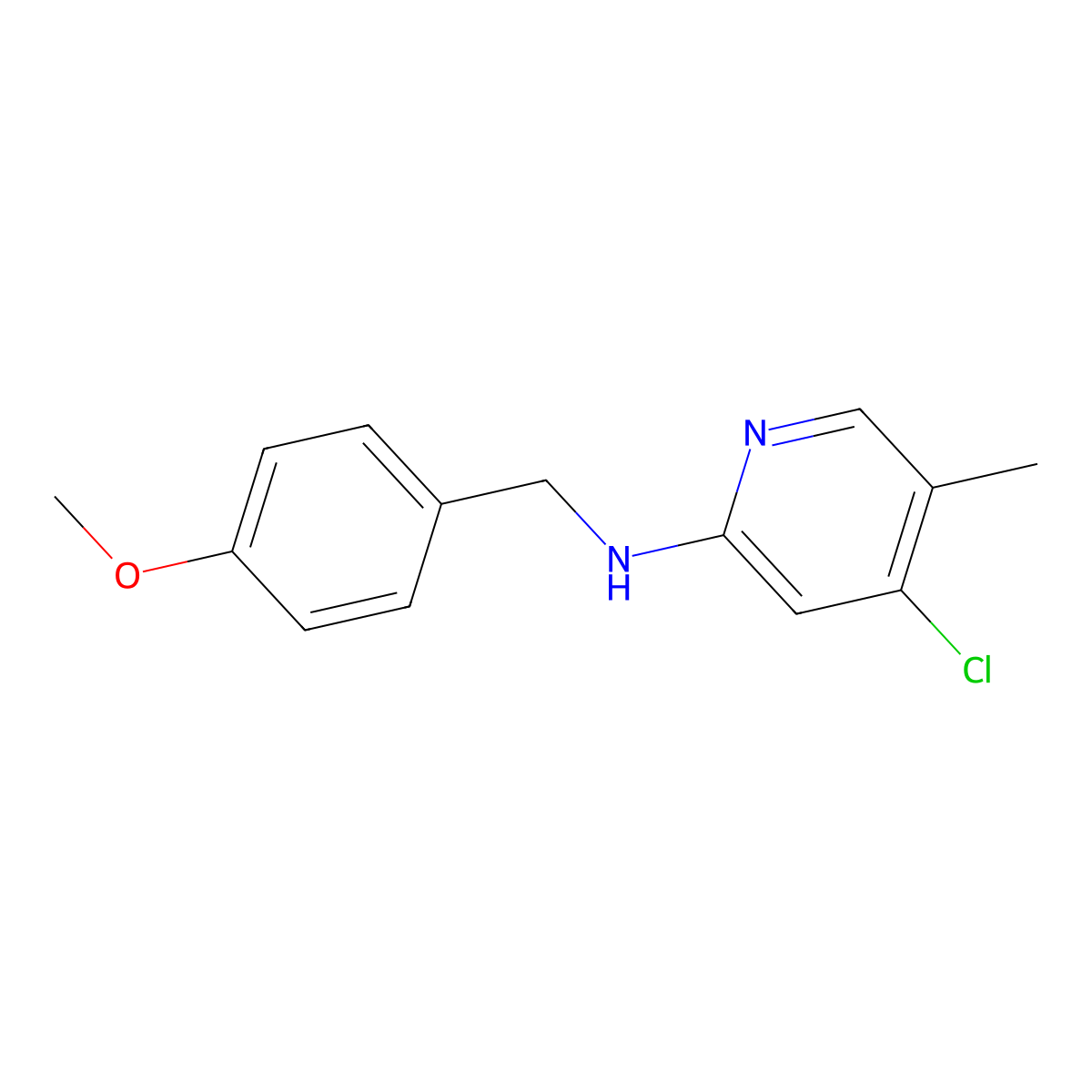 4-Chloro-N-[(4-methoxyphenyl)methyl]-5-methylpyridin-2-amine molecular structure, CAS 2407068-12-4