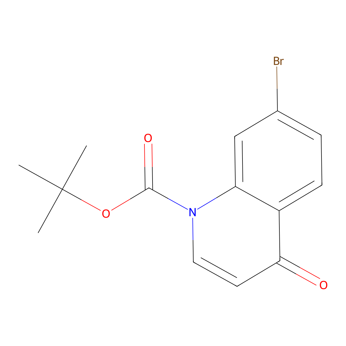 tert-Butyl 7-bromo-4-oxoquinoline-1-carboxylate molecular structure, CAS 2407068-14-6