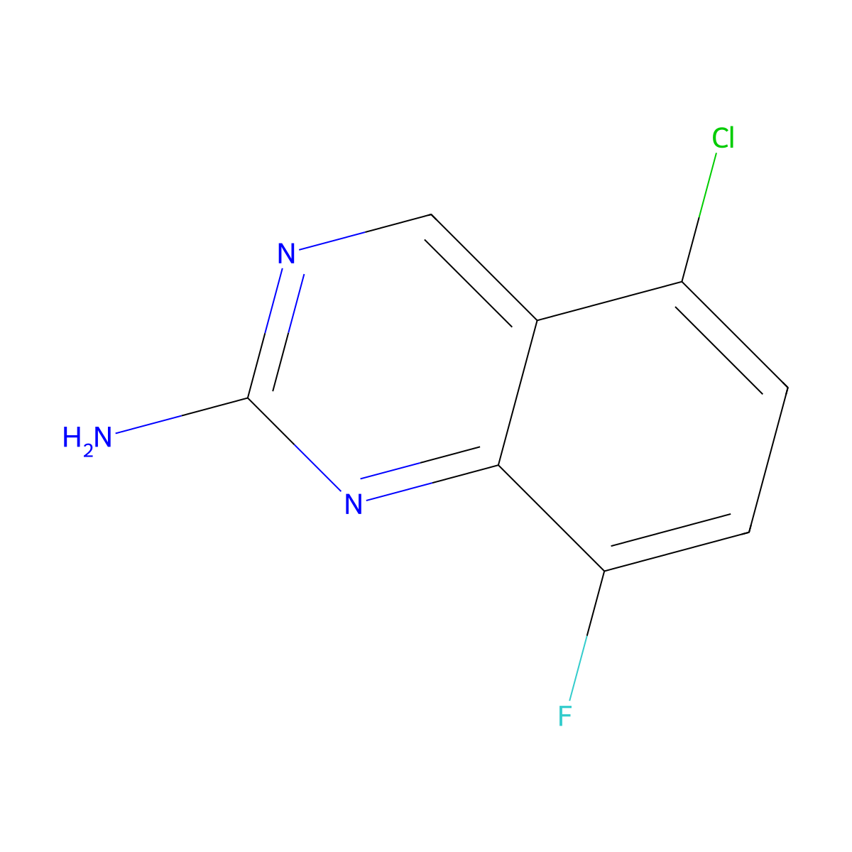 5-Chloro-8-fluoroquinazolin-2-amine molecular structure, CAS 2407068-18-0