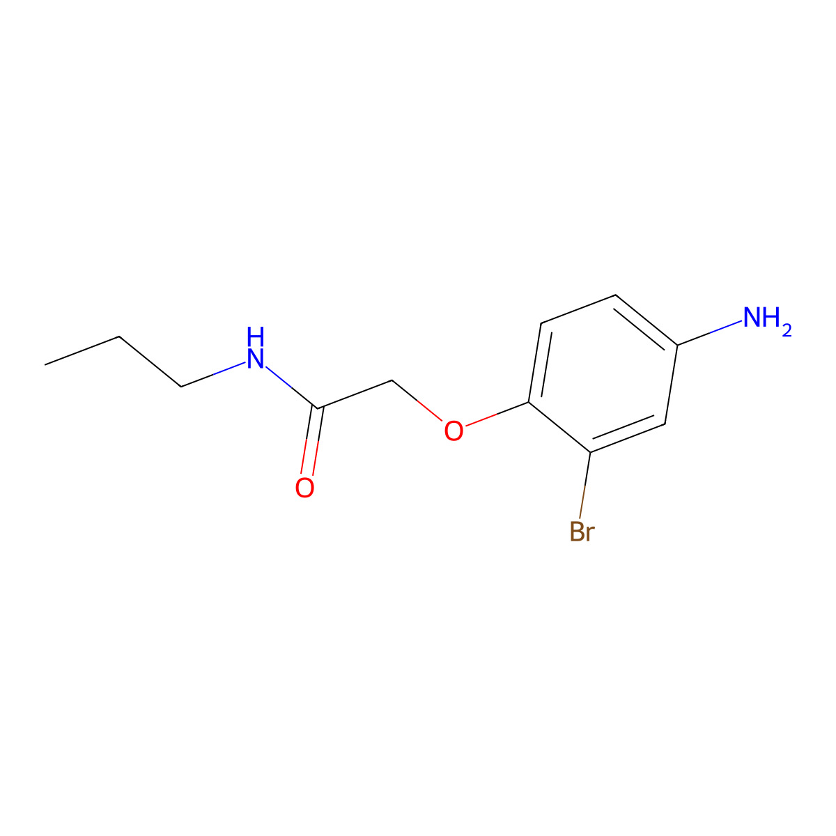 2-(4-Amino-2-bromophenoxy)-N-propylacetamide molecular structure, CAS 2407068-22-6