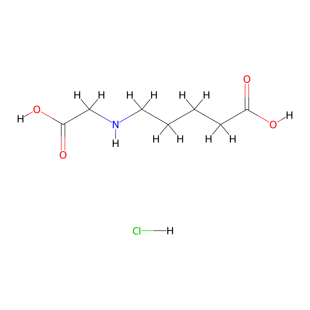 5-[(Carboxymethyl)amino]pentanoic acid hydrochloride molecular structure, CAS 2407068-24-8