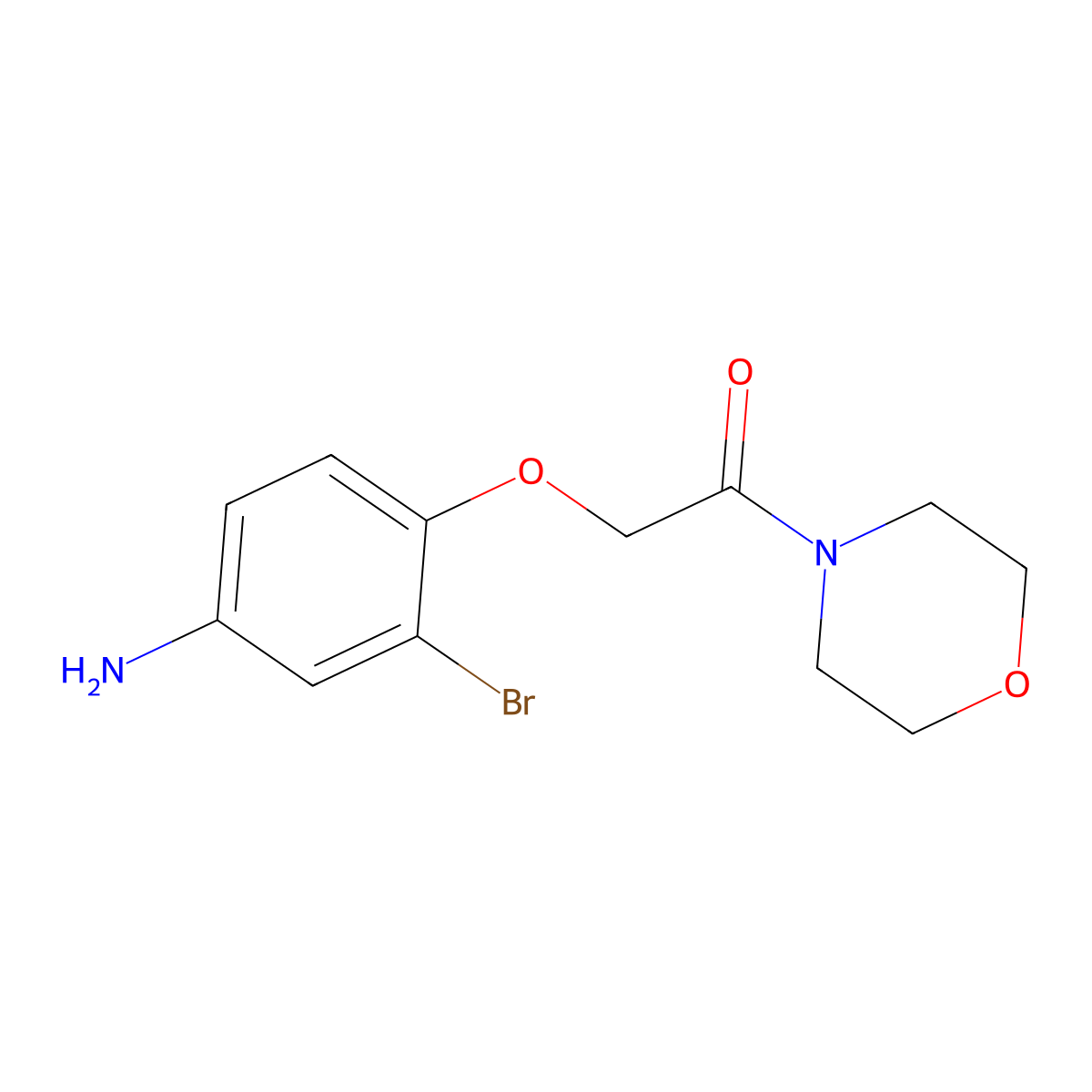2-(4-Amino-2-bromophenoxy)-1-(morpholin-4-yl)ethanone molecular structure, CAS 2407068-29-3