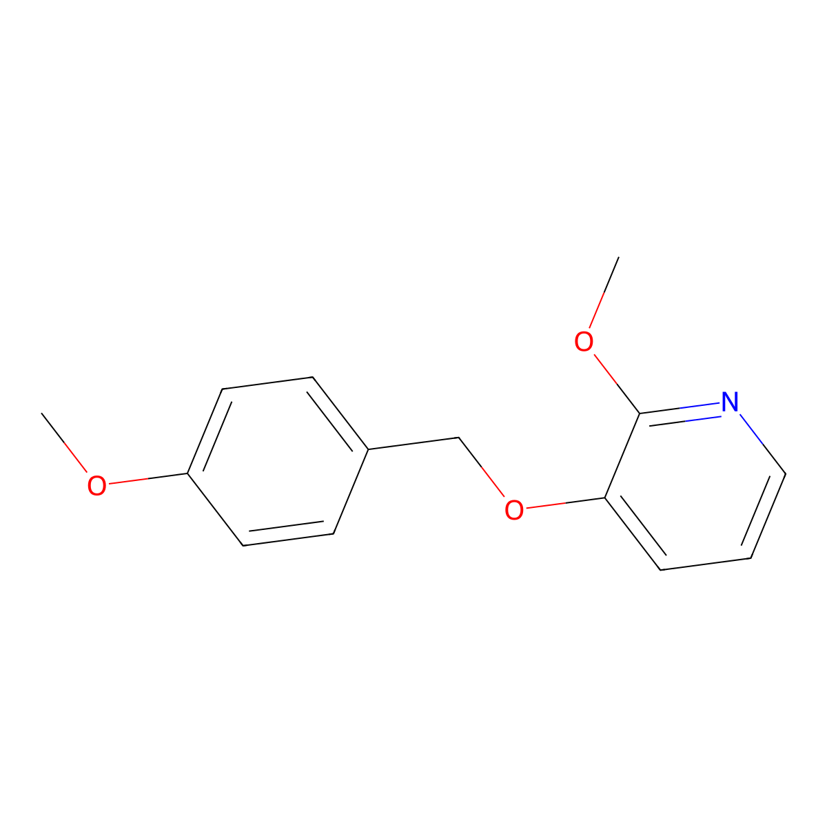 2-Methoxy-3-[(4-methoxyphenyl)methoxy]pyridine molecular structure, CAS 2407068-35-1