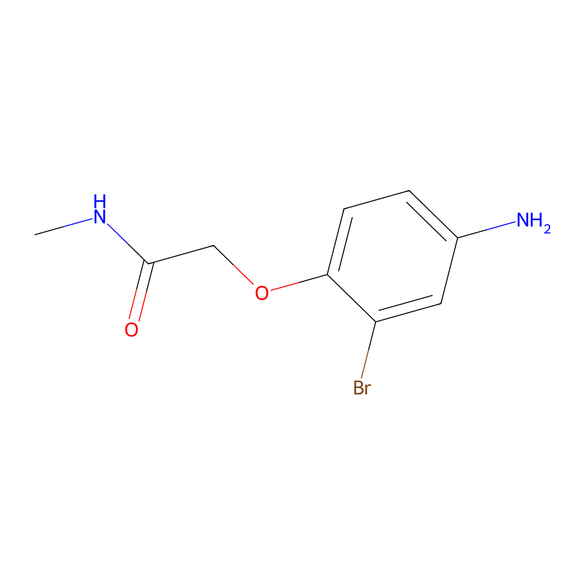 2-(4-Amino-2-bromophenoxy)-N-methylacetamide molecular structure, CAS 2407068-39-5