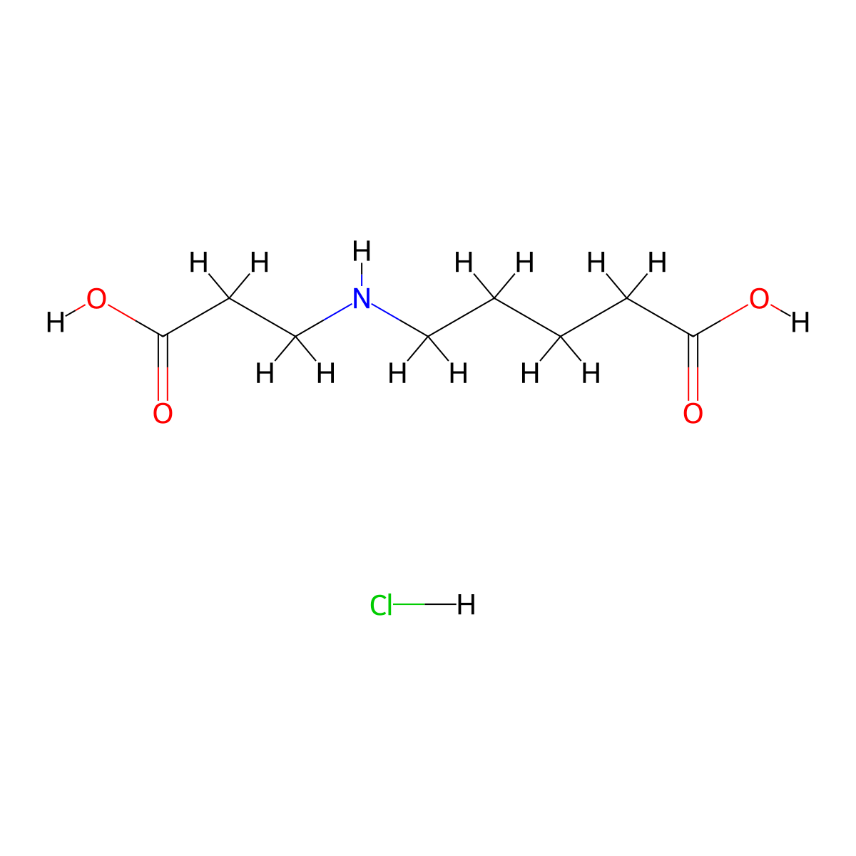5-[(2-Carboxyethyl)amino]pentanoic acid hydrochloride molecular structure, CAS 2407068-41-9