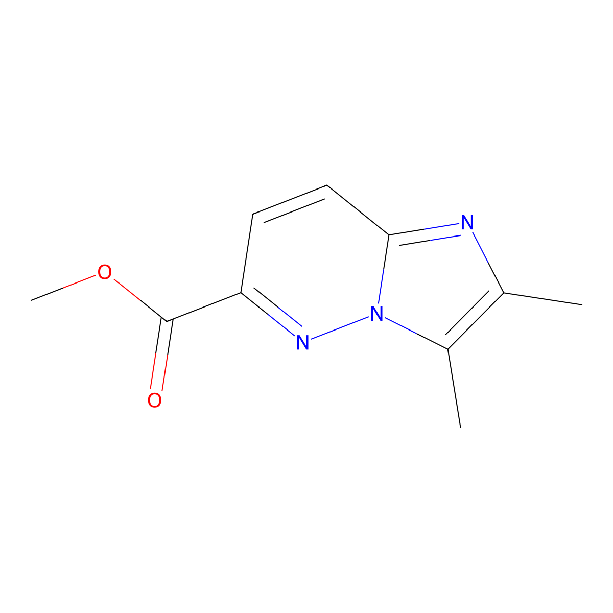 Methyl 2,3-dimethylimidazo[1,2-b]pyridazine-6-carboxylate molecular structure, CAS 2407081-90-5